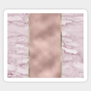 Carino Rosa marble - rose gold stripe Sticker